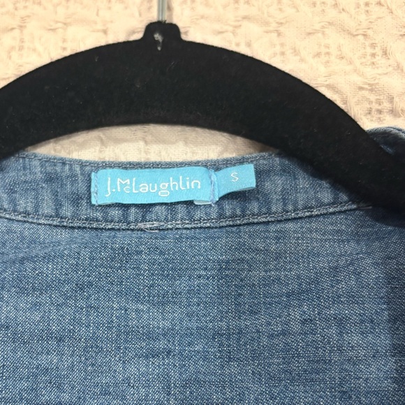 J. McLaughlin Laramie linen blend Button-Down Shirt size Small - Picture 4 of 7